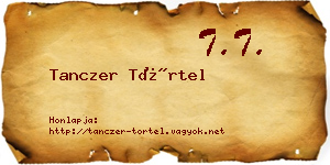 Tanczer Törtel névjegykártya
